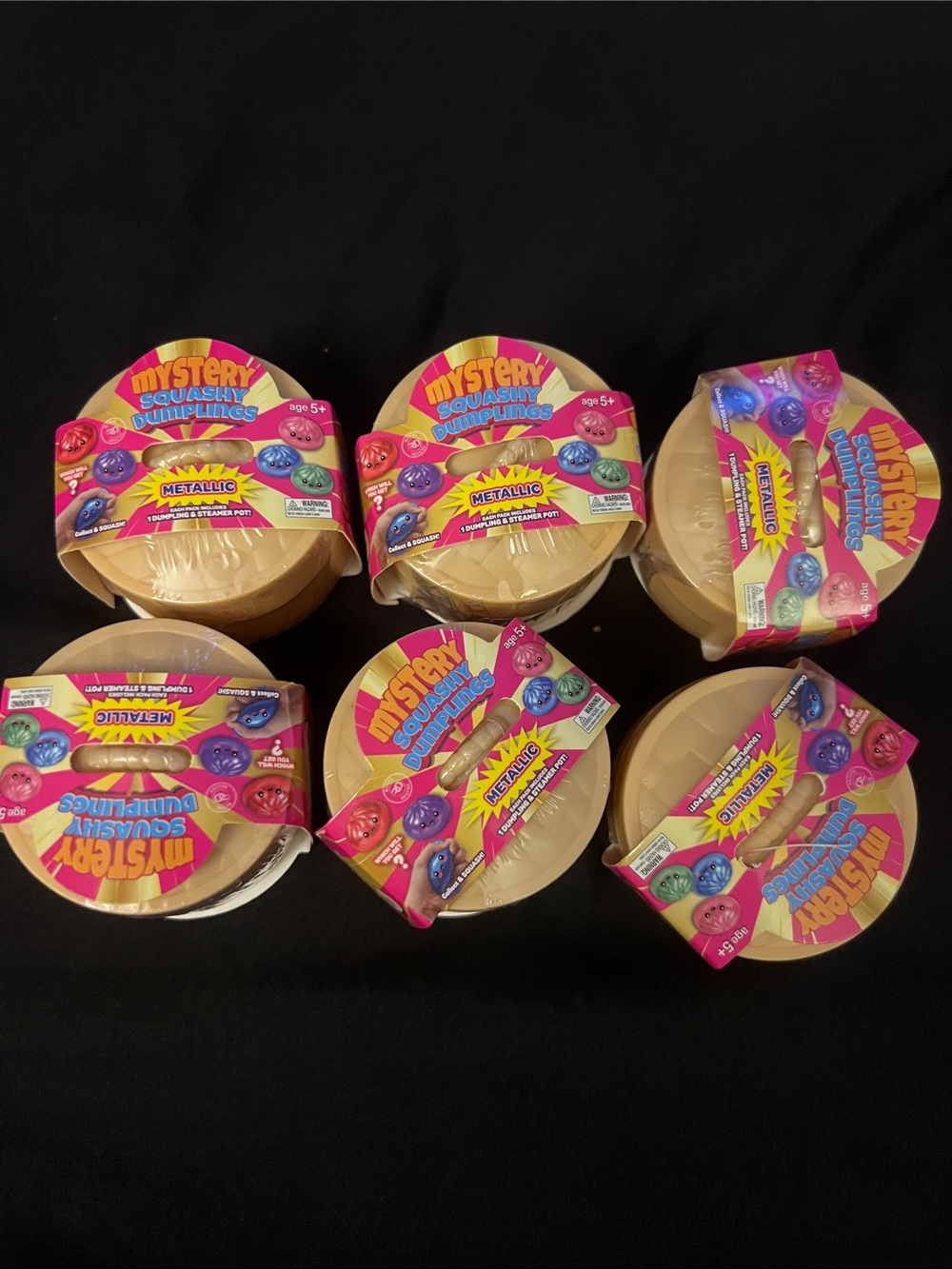 Mystery Squashy Dumplings Metallic Gold Party Favors - 6 Pack